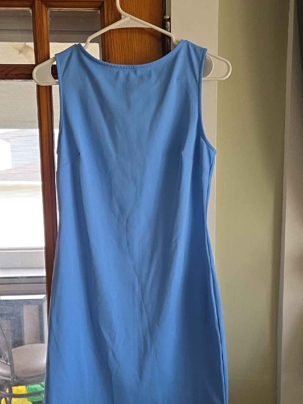 Classic Sleeveless Midi Dress in Light Blue
